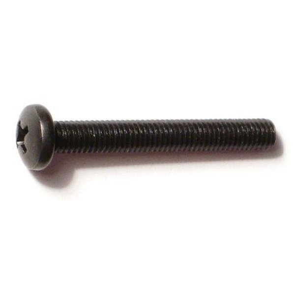 Midwest Fastener #10-32 x 1-1/2 in Phillips Pan Machine Screw, Black Oxide Steel, 15 PK 33176